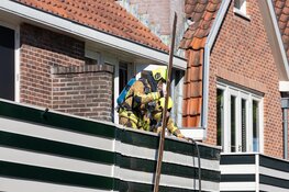 Brand op balkon van woning in Haarlem