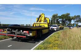 Motorrijder vliegt uit bocht op N203