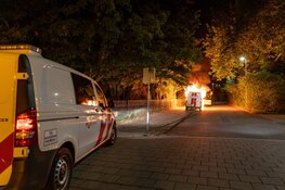 Bestelbus gaat volledig in vlammen op bij nachtelijke autobrand in Haarlem