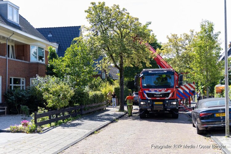 Brand op zolder in Heemstede
