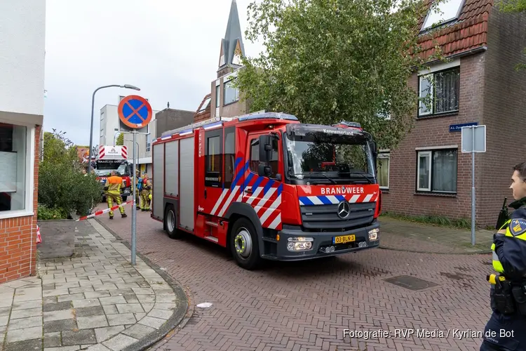 Wasmachine in brand in Haarlem