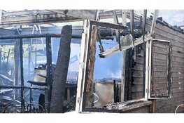 Grote brand in strandtent Castricum