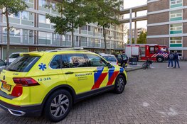 Brand in kelderbox van flat in IJmuiden