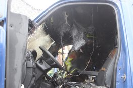 Bestelbus zwaar beschadigd na brand in Heemstede