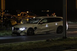Ambulance beschadigd na ongeval op N203