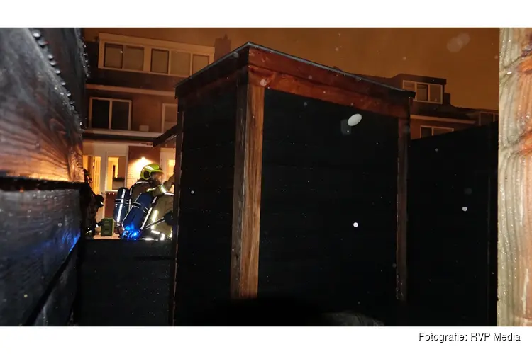 Brand in buiten keuken bij woning in Heemskerk