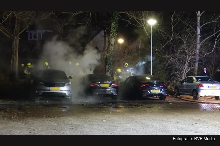 Meerdere auto's in brand in Spaarndam