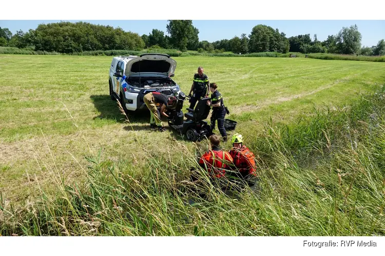 Man belandt met scootmobiel in sloot in Heemskerk
