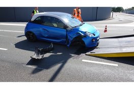 Schade en gewonde na ongeval in tunnelbak Beverwijk