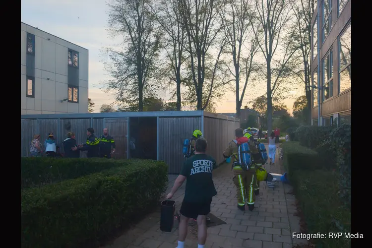 Brandende fiets in stalling in Heemskerk: buurtbewoners grijpen snel in