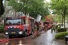 Grote brand in portiekflat in Santpoort-Zuid